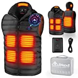 iHood Men's Heated Vest with Retractable Heated Hood, Lightweight Electric Heated Apparel(14400mAh Battery Included)… (Large)