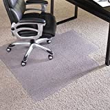 ES Robbins EverLife Anchor Bar Lipped Vinyl Chair Mat for High Pile Carpet, 45 by 53-Inch, Clear