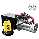 New 12V Hydraulic Pump Hydraulic Power Unit Electric Dump Trailer Power Unit (Double Acting 6 Quart)