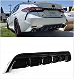 Meyffon Bumper Lip Diffuser Splitter Fits for 2018-2020 Toyota Camry Gloss Black Rear Diffuser Trunk Spoiler Window Roof Wing Spoiler (Rear Bumper Diffuser)