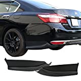 Rear Bumper Lip Compatible With 2016-2017 Honda Accord Sedan 4Dr, HFP Style Unpainted Black Polypropylene PP Rear Diffuser Spoiler Splitter Valance Underbody Bumper Fascia Add On by IKONMOTORSPORTS