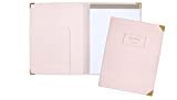 Mead Cambridge Edition Refillable Business Padfolio, 7in. x 9 1/4in, Pastel Pink/Gold