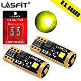 LASFIT 400 Lumens 194 LED Light Bulb, Extremely Bright T10 168 2825 W5W Wedge 3030 Chipsets Error Free for Car Interior Dome Map Door Courtesy License Plate Lights, 12-24V, Gold Yellow(Pack of 2)