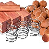 RoyalPolar Cedar Blocks for Clothes Storage, Wood Hanger Blocks for Clothing Storage Aromatic Red Ceder Wood Protection for Closets and Drawers, Natural Safe Choice