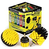 Drill Brush Power Scrubber by Useful Products Drill Brush Attachment - Bathroom Surfaces Tub, Shower, Tile and Grout All Purpose Power Scrubber Cleaning Kit Grout Drill Brush Set  Drill Brushes