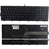 SUNMALL New Laptop Notebook Replacement Keyboard with Backlit Compatible with Dell Inspiron 15 3000 3541 3542 5000 5547 Black US Layout