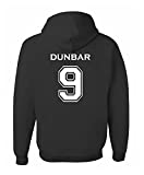 Adult Dunbar 9Beacon Hills Lacrosse 2-Sided Hoodie (Large, Black)