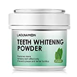 Pearl Bright Teeth Whitening Powder by Lagunamoon, Remove Coffee Wine Tobacco Stains and Freshen Breath. No Damage to Enamel or Gum. No Black Mess Caused by Charcoal, 50g/1.76oz