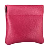 Nabob Leather Genuine Leather Squeeze Coin Purse, Coin Pouch Made IN U.S.A. Change Holder For Men/Woman Size 3.5 X 3.5