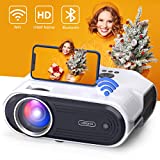 WiFi Bluetooth Projector,VIDOKA 8000L Native 1080P Full HD Projector, Mini Projector for Home & Outdoor Movie, Built-in HiFi Speaker, Max 300" Display, Compatible with Smartphone/PC/PS4