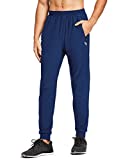 BALEAF Men's Joggers Pants Lightweight Running Workout Athletic Training Gym Quick Dry Tapered Jogger Zipper Pockets Navy M