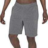 Apana Men's French Terry Shorts 9 Inch Inseam Lounge and Active All Day Shorts (Charcoal Grey Heather, X-Large)