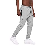 A WATERWANG Mens Joggers Sweatpants, Tapered?Slim Running Pants for Workout Athletic Gym Training