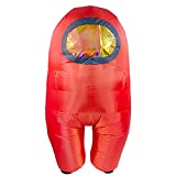 Among Us Official Toikido Yume Inflatable Cosplay Costume Crewmate - Adult One Size Fit All - Red,19471