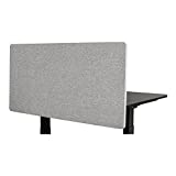 Stand Up Desk Store ReFocus Clamp-on Acoustic Desk Divider Privacy Panel That Reduces Noise and Visual Distractions (Cool Gray, 47.25" X 23.6")