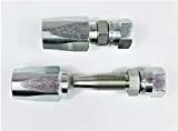 Reusable Hydraulic Hose Fittings (2PK)- 3/8" Female JIC 2-Wire Hydraulic Hose Fitting Repair