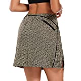 Ibeauti Women Active Skirt Stretchy Quick Dry Athletic Skort with Pocket for Golf Tennis (Yellow, Medium)
