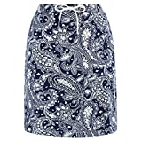 JACK SMITH Women's Golf Skirts Elastic Waist Stretchy Athletic Running Workout Active Skorts Skirts with Pockets Small Navy and White