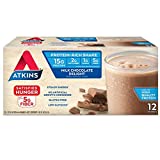 Atkins Gluten Free Protein-Rich Shake, Milk Chocolate Delight, Keto Friendly (Pack of 12), 11 Fl Oz