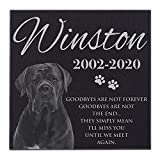 Lara Laser Works Pet Memorial Gifts, Personalized Dog Memorial Stone with Photo - 6x6 Small - Pet Loss Gifts, Dog Headstone Sympathy Gifts, Dog Remembrance, Engraved Granite Pet Grave Markers