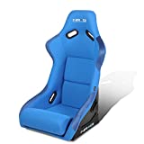 NRG FRP-300BL 1-Side Fiber Glass Bucket Style Racing Seat w/Foam Lumbar Cushions Blue