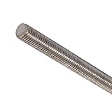 18-8 Stainless Steel Fully Threaded Rod, 1/4"-20 Thread Size, 24" Length, Right Hand Threads