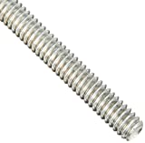 Steel Fully Threaded Rod, Zinc Plated, 1/4"-28 Thread Size, 36" Length, Right Hand Threads