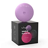 Maxgia Electric Vibrating Massage Ball, Lacrosse Ball Yoga Exercise Ball Roller for Trigger Point Therapy Deep Tissue Massager for Back, Neck, Myofascial Release, Pain Relief, Muscle Recovery (Purple)