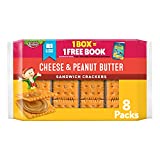 Keebler Cheese and Peanut Butter Sandwich Crackers, Single Serve, 1.38 oz Packages, 8 Count(Pack of 6)