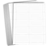 Hamilco Blank Business Cards Card Stock Paper  White Mini Note Index Perforated Cardstock for Printer  Heavy Weight 80 lb 3 1/2 x 2"  100 Sheets 1000 Cards
