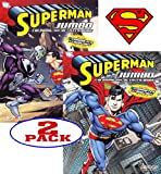 DC Comics Superman Coloring and Activity Book Set (2 Books ~ 96 pgs Each)
