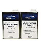 TotalBoat 2 Lb Density Expanding Foam Kit, 2 Part Closed Cell Polyurethane Liquid Foam for Boat and Dock Flotation, Insulation, Soundproofing and Filling Voids (2 Quart Kit)