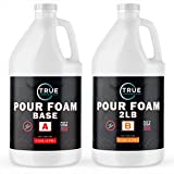 TRUE COMPOSITES Liquid Urethane Pour Foam Base-2 Part Closed Cell Rigid Pour Foam-2 lb Density-Fast-Acting Formula-Boat Buoyancy, Flotation, Filling, Soundproofing & Insulation-2 Gallon Kit