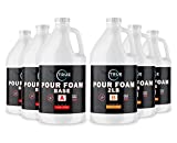 TRUE COMPOSITES Liquid Urethane Pour Foam Base-2 Part Closed Cell Rigid Pour Foam-2 lb Density-Fast-Acting Formula-Boat Buoyancy, Flotation, Filling, Soundproofing & Insulation-6 Gallon Kit