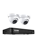 ZOSI H.265+ Full 1080p Home Security Camera System,5MP Lite CCTV DVR Recorder 4 Channel and 4 x 2MP 1080P Weatherproof Surveillance Dome Camera Outdoor Indoor with 80ft Night Vision (No Hard Drive)