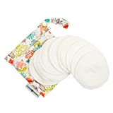 Organic Washable Breast Pads 8 Pack | Reusable Nursing Pads for Breastfeeding with Carry Bag