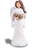 Angel with Cat Figurine - The Best Gift for Cat Lovers, Pet Cat Memorial Gift, Pet Loss Gift or Comfort Gift - Guardian Angel Statue and Figurine - Hand-Carved Cat Memorial Angel with Gift Box