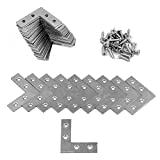 Wideskall 1.5" inch Flat Corner Angle Brace Repair Plated Bracket w/Screws (Pack of 40)