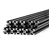 ZYLtech 10 Pack Black 2020 T Slot Aluminum Extrusion for 3D Printer and CNC - 10X 1M