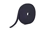 VELCRO Brand ONE_WRAP Tape 3/8" x 25 Yard Double Sided Self Gripping Roll, 189754, Black