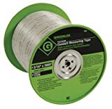 Greenlee 435 Polyester Conduit Measuring Tape, 3/16-Inch By 3000-Feet, White, Small