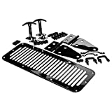 RAMPAGE PRODUCTS 7699 Black Complete Hood Kit (Hood Stops, Hinges, Vent, Footman Loop & Windshield Tie Downs) for 1978-1995 Jeep CJ & Wrangler YJ