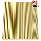 DYWISHKEY Brass Round Rods Bar Assorted, Diameter 2-8mm for DIY Craft Tool (24 Pieces)