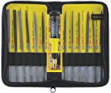 General Tools 707475 Swiss Pattern Needle File Set, 12-Piece, Black, Set of 12 and Handle