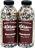 Amish Country Popcorn | 2-14 oz Bottles | Rainbow Popcorn Kernels | Old Fashioned, Non-GMO and Gluten Free (2-14 oz Bottles)