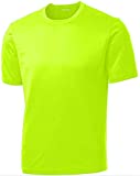 Joe's USA All Sport Neon Color High Visibility Athletic T-Shirts-M-Neonyellow