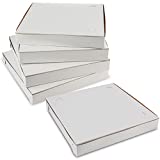 10" Length x 10" Width x 1.5" Depth Lock Corner Clay Coated Extra Thin White Pizza Box by MT Products (20 Pieces)