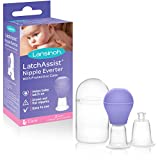 Lansinoh LatchAssist Nipple Everter for Breastfeeding with 2 Flange Sizes (19mm & 24mm) and Protective Case