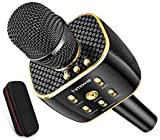 12W Karaoke Microphone, 3300amh Duet Version Bluetooth Microphone Wireless,with 2.1 Channel Speaker Machine for Kids and Adults Home Party Birthday