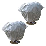 Plant Covers Frost Protection Bag Large Size Winter Drawstring Plant Covers Winter Reusable Plants Jacket for Fruit Tree Shrub Potted Plants (2 Pack 39.4"x39.4")